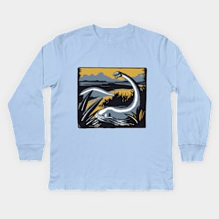 Dinosaur Illustrations Kids Long Sleeve T-Shirt